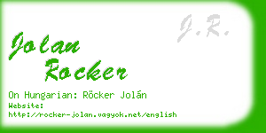 jolan rocker business card